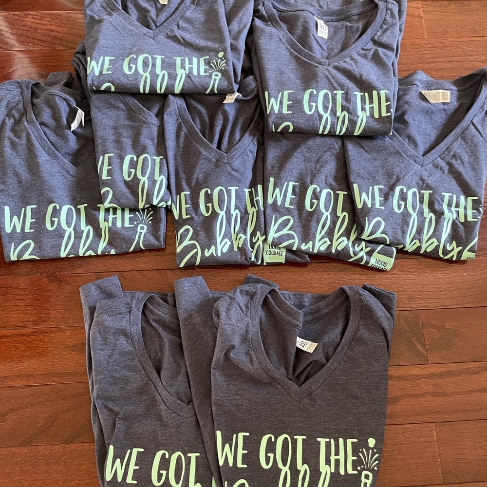 NWOT! Set of 9 bridal/bachelorette party t-shirts!